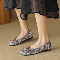 Women Fashion Glitter Soft Casual Flats Shoes Newgew Shoes