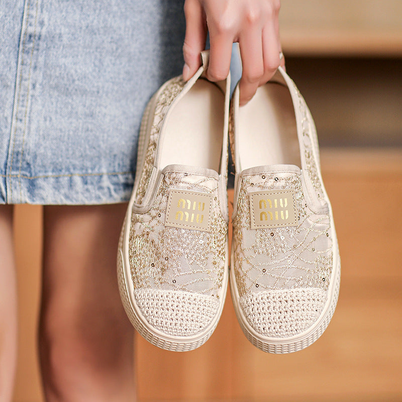 Women Minimalist Breathable Mesh Flat Casual Shoes Newgew Shoes