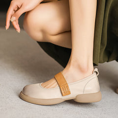 Women Casual Retro Soft Leather Flats Newgew Shoes