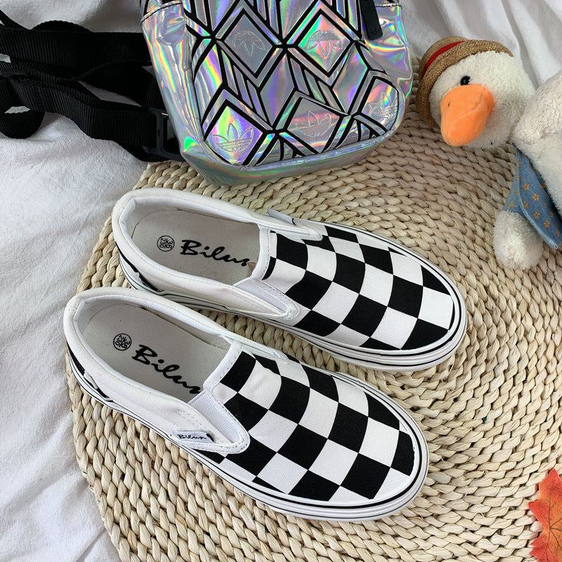 Women's Summer Thick-soled Fashionable Queen Style White Canvas Shoes Newgew