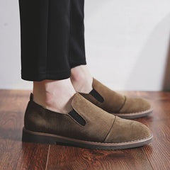 Men Summer Autumn Retro Leather Flats Loafers Newgew Shoes