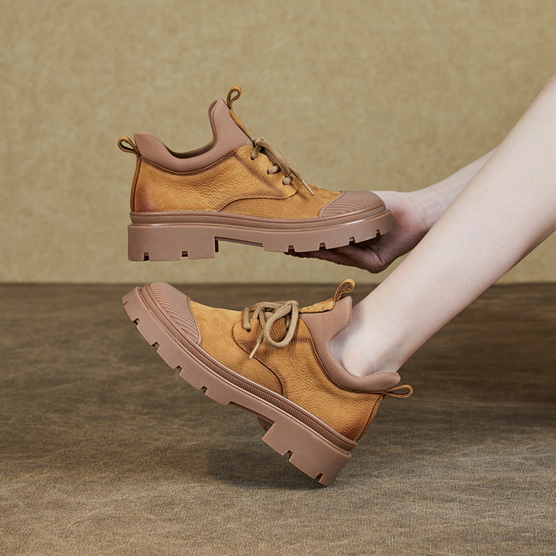 Women Retro Stylish Leather Casual Shoes Newgew Shoes