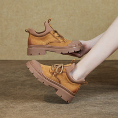 Women Retro Stylish Leather Casual Shoes Newgew Shoes