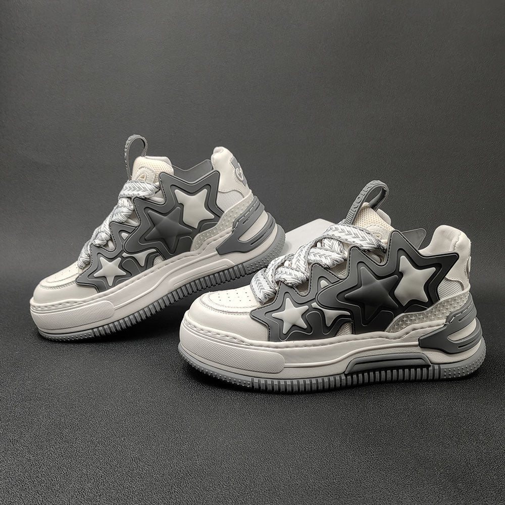 Men Fashion Color Matching Thick Soled Casual Sneakers Newgew Shoes