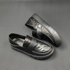 Men Minimalist Soft Leather Flat Casual Loafers Newgew Shoes