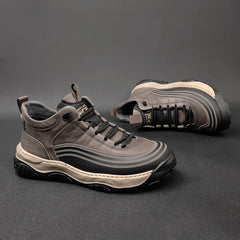 Men Minimalist Patchwork Leather Casual Shoes Newgew Shoes