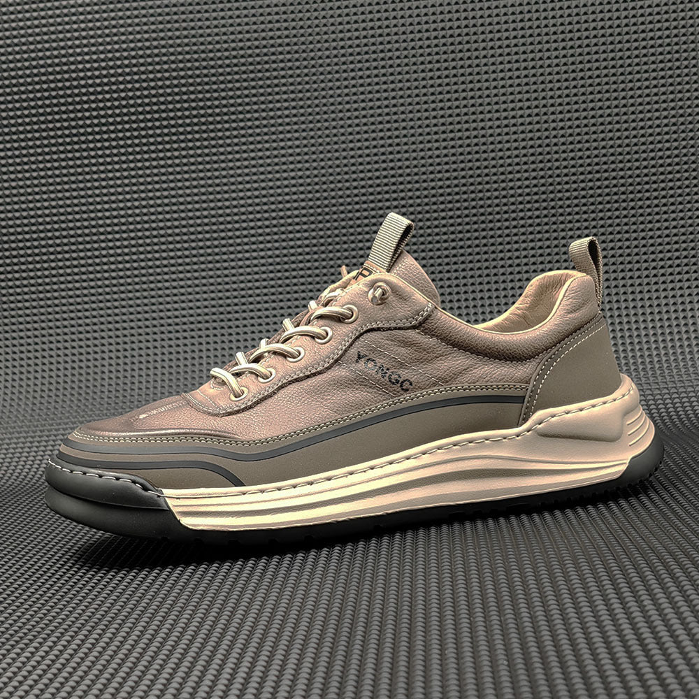 Men Fashion Leather Patchwork Casual Shoes Newgew Shoes