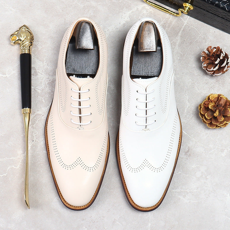 Men Cowhide Casual Fashion Oxford Shoes Newgew Shoes