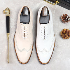 Men Cowhide Casual Fashion Oxford Shoes Newgew Shoes