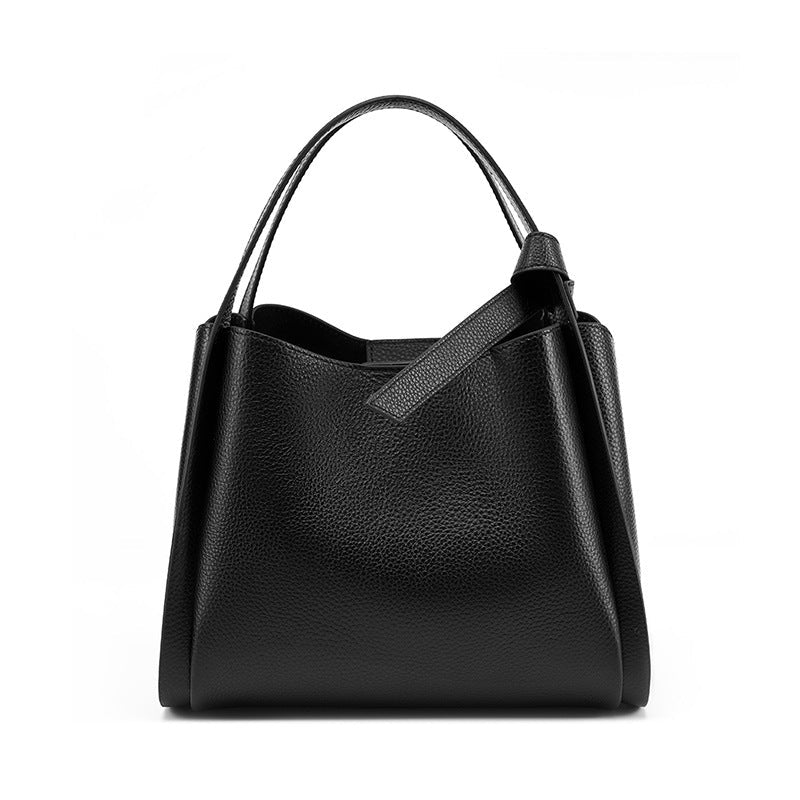 Women Fashion Soft Cowhide Bucket Shoulder Bag Newgew Shoes
