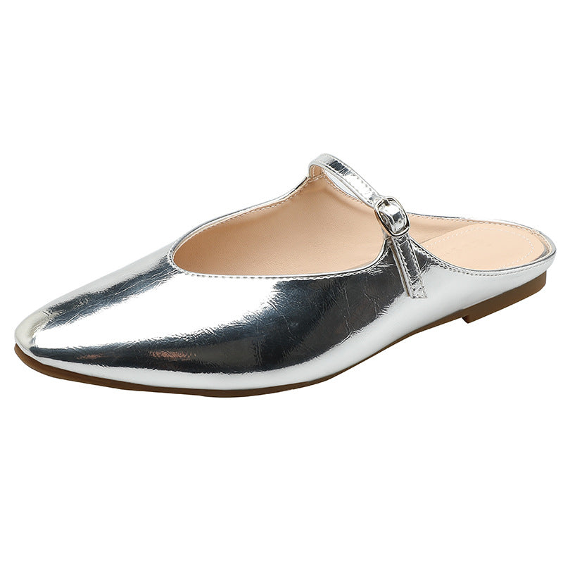 Silver Slip-on Shoes For Heightening NewGew