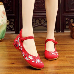 Women's Chinese Style Retro Embroidered Han Canvas Shoes Newgew