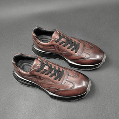 Men Retro Patchwork leather Casual Shoes Newgew Shoes