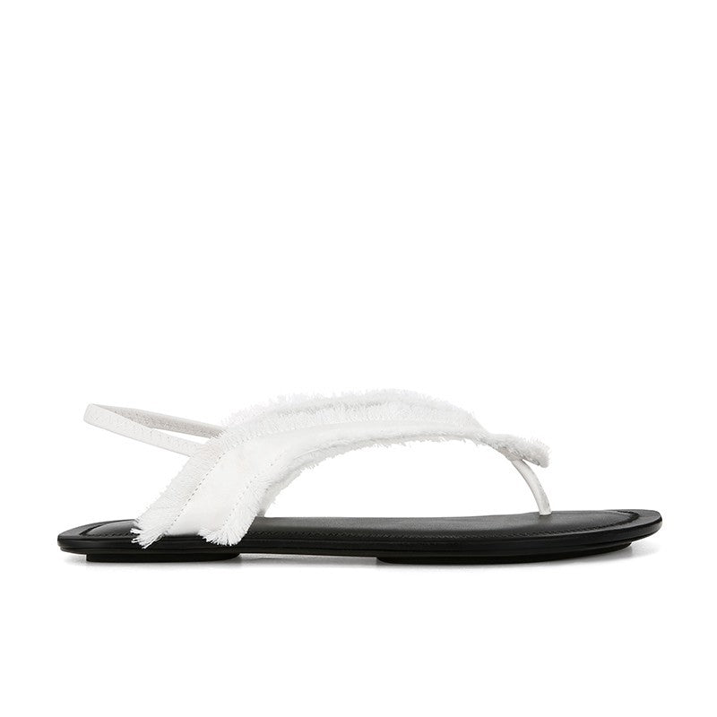 Silk Fringed Flat Toe Toe Leather Soft-Soled Shoes Newgew