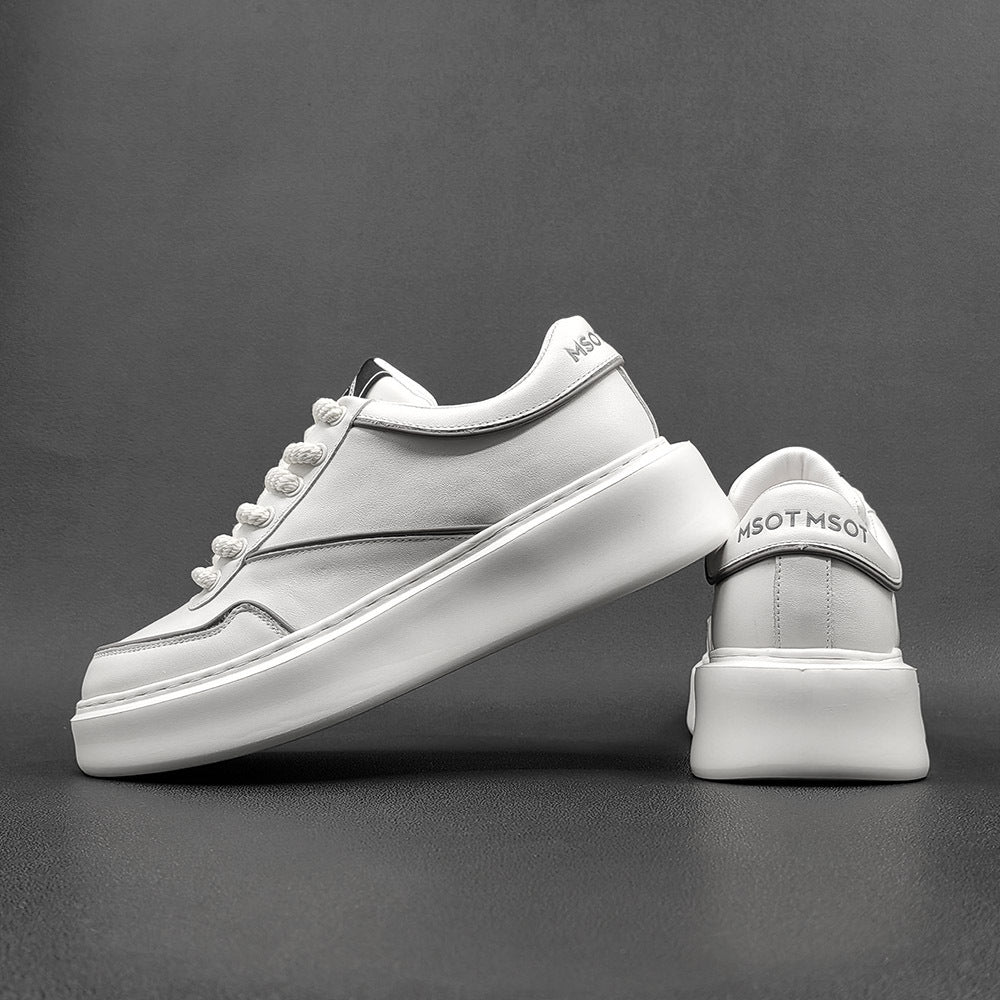 Men Minimalist Fashion Leather Flat Casual Shoes Newgew Shoes
