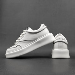 Men Minimalist Fashion Leather Flat Casual Shoes Newgew Shoes