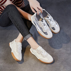 Women Soft Leather Fashion Casual Trainers Sneakers Newgew Shoes