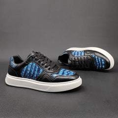 Men Stylish Casual Leather Court Sneakers Newgew Shoes