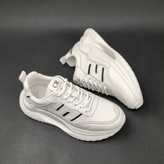 Men Stylish Thick Soled Leather Casual Shoes Newgew Shoes