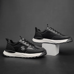 Men Fashion Patchwork Leather Thick Soled Casual Shoes Newgew Shoes