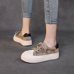 Women Minimalist Leather Fashion Casual Shoes Newgew Shoes