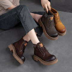 Women Classic Leather Casual Fashion Boots Newgew Shoes