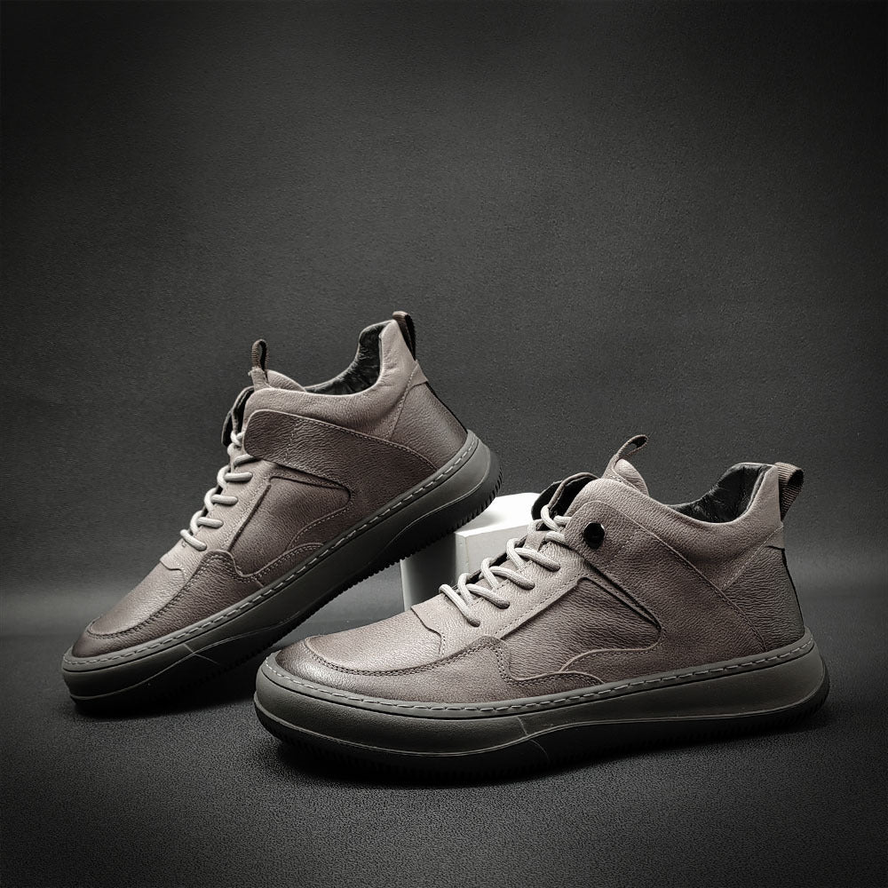Men Minimalist Leather Flat Casual Work Shoes Newgew Shoes