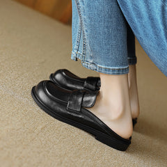 Women Minimalist Retro Soft Flat Casual Mules Newgew Shoes