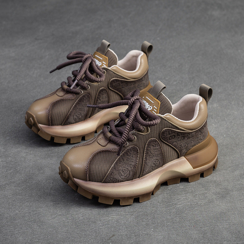 Women Fashion Patchwork Lug Sole Casual Shoes Newgew Shoes
