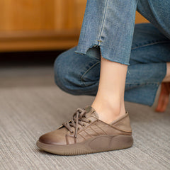Women Leather Handmade Flat Casual Shoes Newgew Shoes