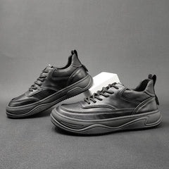 Men Minimalist Patchwork Leather Flat Casual Shoes Newgew Shoes