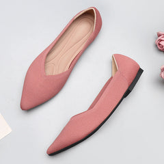 Pointed Toe  Slingback Knit Flat Shoes NewGew