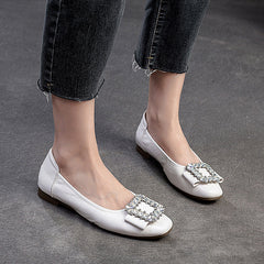 Women Retro Fashion Soft Leather Casual Flats Newgew Shoes