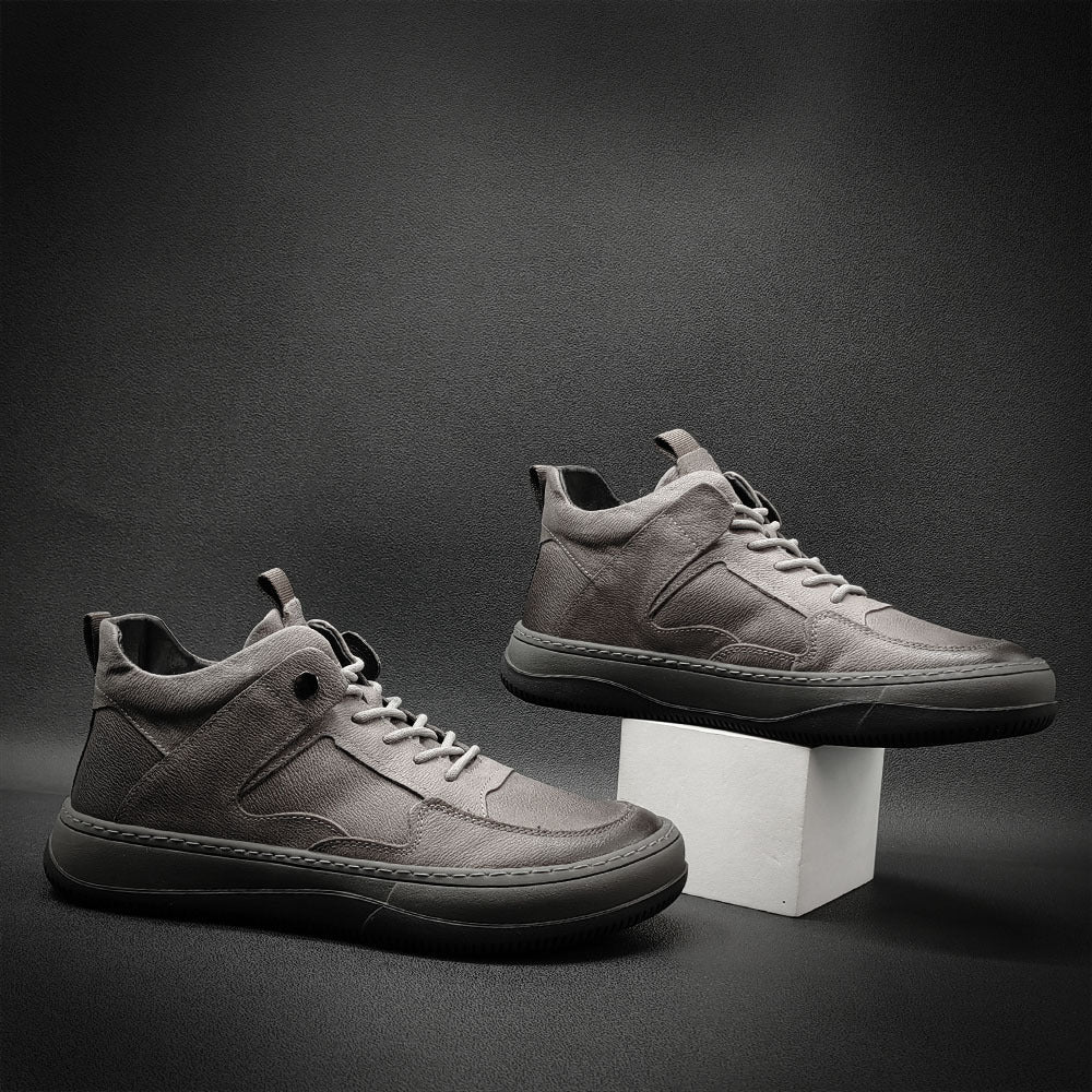 Men Minimalist Leather Flat Casual Work Shoes Newgew Shoes