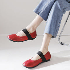 Women Spring Soft Leather Casual Flats Newgew Shoes