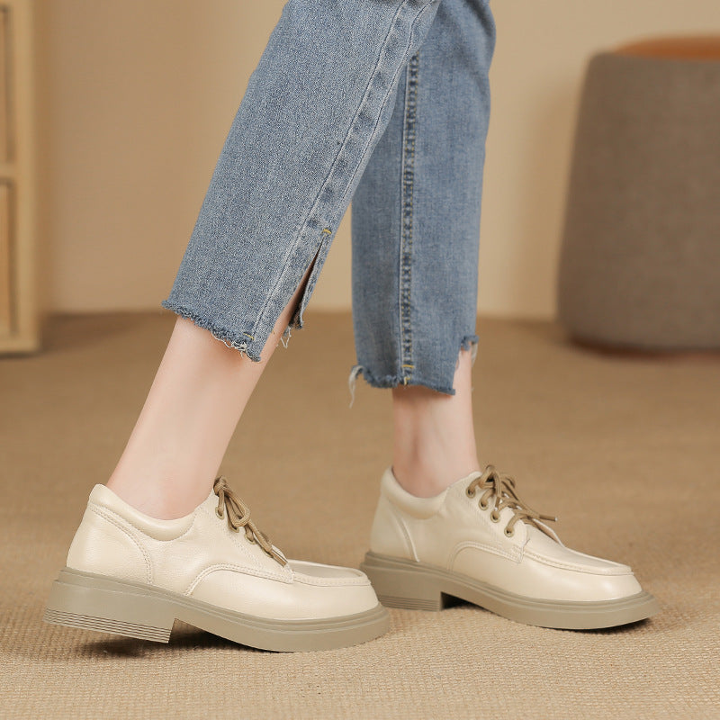 Women Minimalist Casual Soft Lace-up Loafers Newgew Shoes