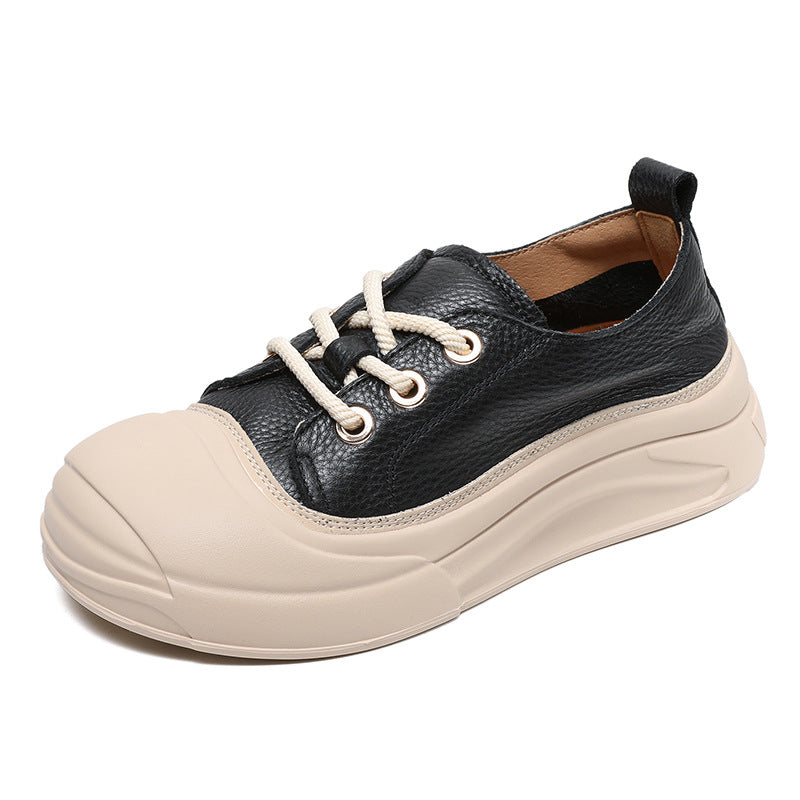 Women Minimalist Leather Flat Casual Shoes Newgew Shoes