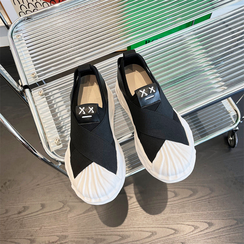 Women's Summer Small Pumps Genuine Flying Woven Canvas Shoes Newgew