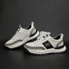 Men Fashion Patchwork Leather Thick Soled Casual Shoes Newgew Shoes