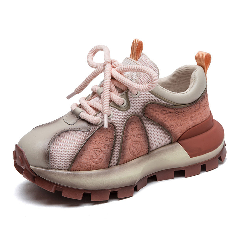 Women Fashion Patchwork Lug Sole Casual Shoes Newgew Shoes