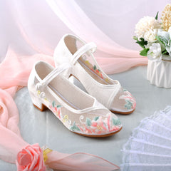 Autumn Hibiscus Square With Cheongsam For Canvas Shoes Newgew