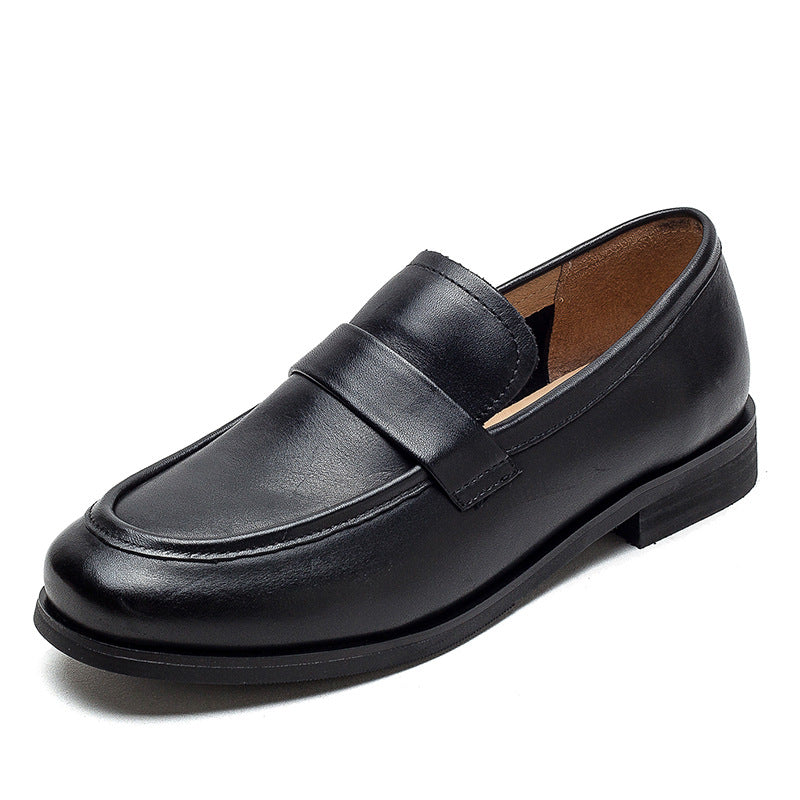 Women Classic Leather Solid Casual Loafers Newgew Shoes