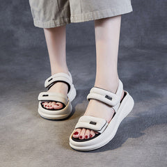 Women Casual Sheepskin Summer Beach Sandals Newgew Shoes