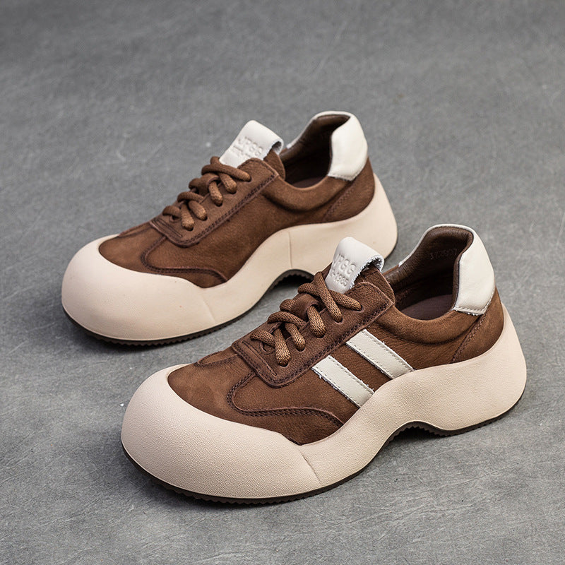 Women Minimalist Fashion Leather Sport Casual Shoes Newgew Shoes