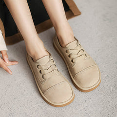 Women Minimalist Leather Soft Flat Casual Shoes Newgew Shoes