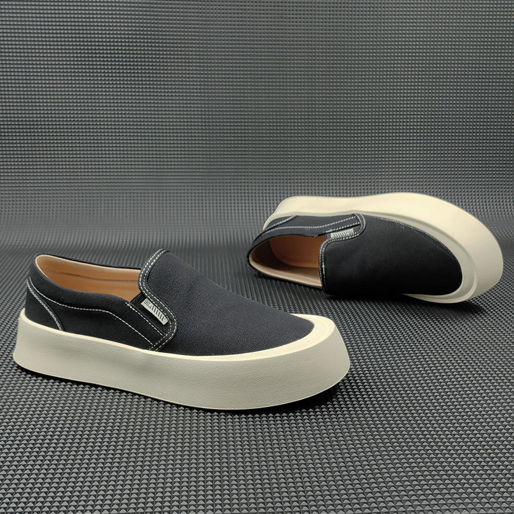 Men Minimalist Canvas Flat Casual Loafers Newgew Shoes