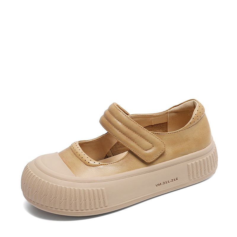 Women Minimalist Leather Casual Mary Jane Shoes Newgew Shoes