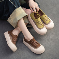 Women Fashion Leather Minimalist Flat Casual Shoes Newgew Shoes