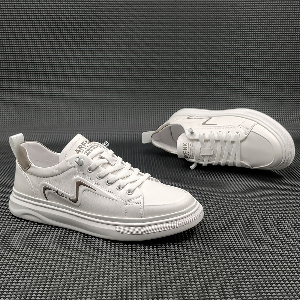 Men Fashion Minimalist Leather Flat Casual Shoes Newgew Shoes