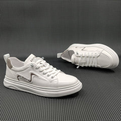 Men Fashion Minimalist Leather Flat Casual Shoes Newgew Shoes